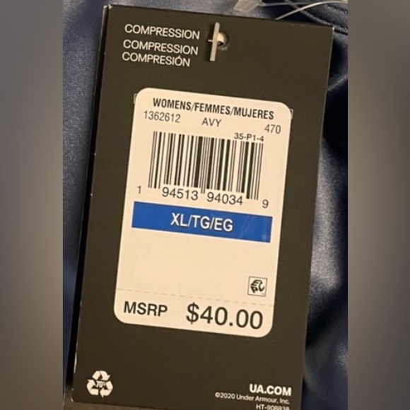 NWT UNDER ARMOUR COMPRESSION CROP TOP SZE XL - Picture 4 of 5